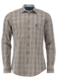 Myslivecká Košile Orbis Trachten Slim Fit Hnědá Kostka 420000-3582