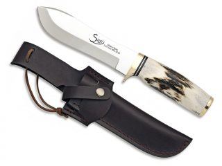 Lovecký nůž s rukojetí z parohu Albainox